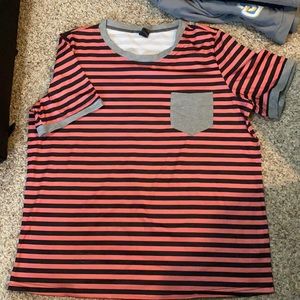 Striped tee with pocket